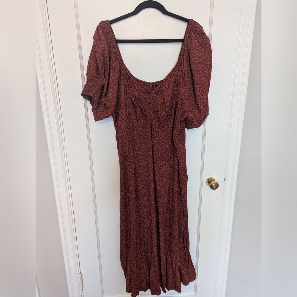 Madewell Floral Puff Sleeve Sweetheart Neck Sundress Size 22
